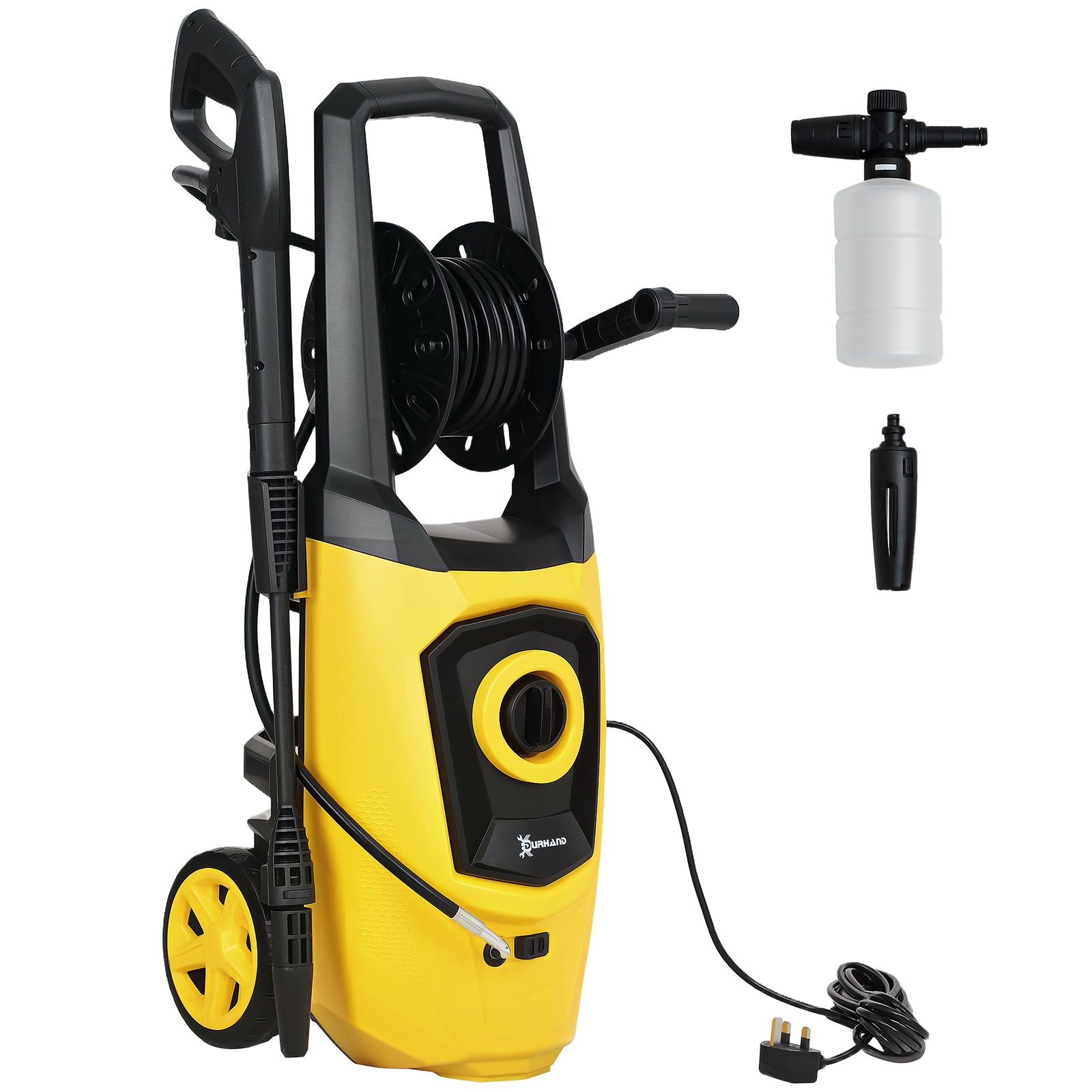 Portable Power Washer 1800w with hose reel, 150 Bar, 510 L/h For Garden