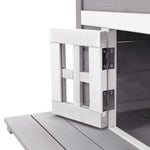 3-tier Wooden Kitten Shelter For Indoor, Outdoor - Grey