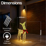 Xmas Haus 45cm Gold Rattan Led Christmas Festive Holiday Dee