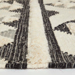 Kota Black & Grey Kilim Wool Rug | 150cm x 95cm | Black & Grey