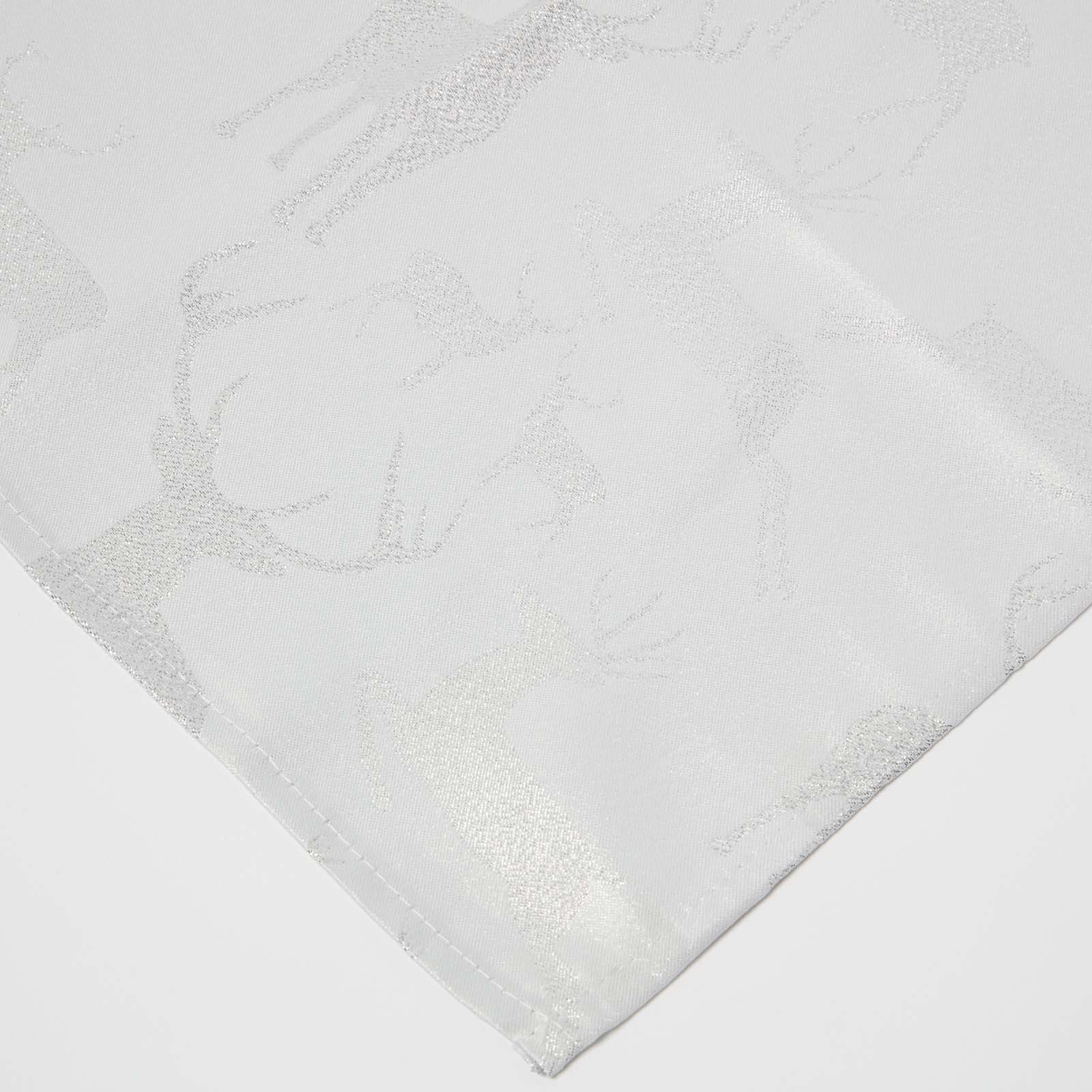 Stag Design Christmas Napkins, Set Of 4 | 43cm x 43cm | Silver