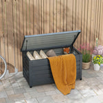331l Outdoor Storage Box Waterproof With Wheels And Lock