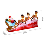 2.7m W Christmas Inflatable Santa Sleigh & Reindeer Outdoor Decorations With Led Lights