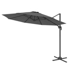 3x3m Cantilever Parasol W/ 360° Crank Handle Tilt | Black