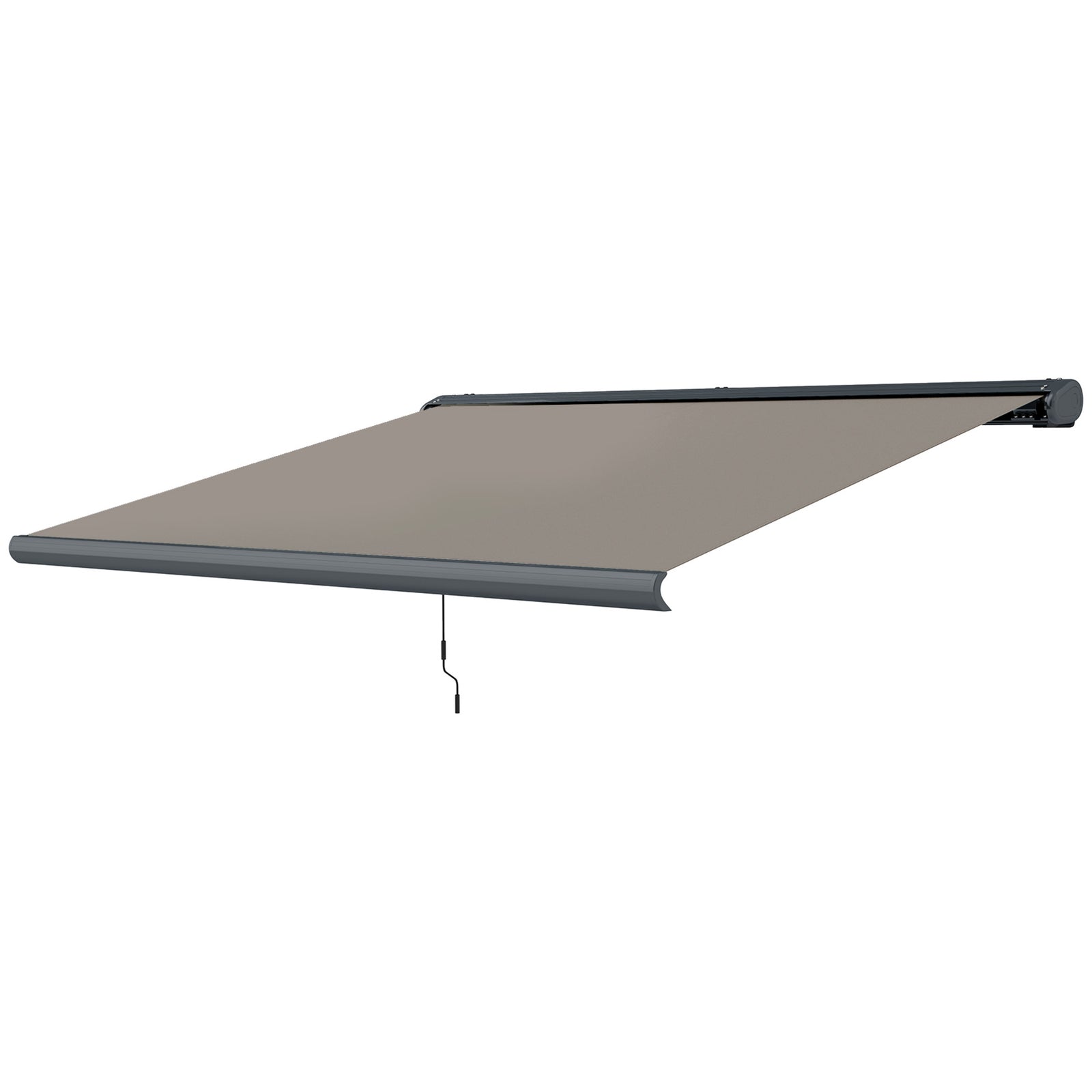 4x3(m) Full Cassette Electric Awning, Aluminium Frame | Light Grey