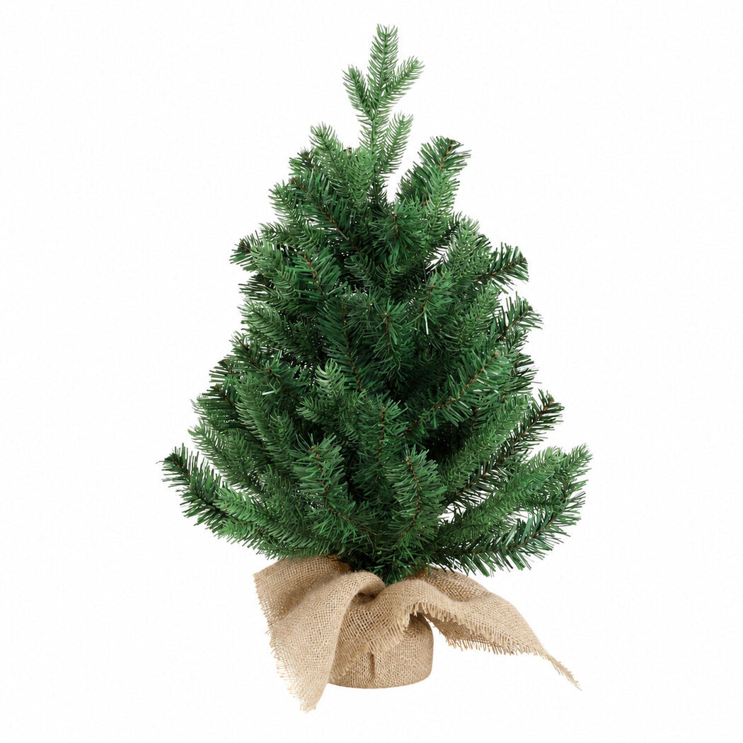 Santaco Christmas Tree 63cm Xmas Spruce 75 Pvc Tip Indoor Cement Base Green