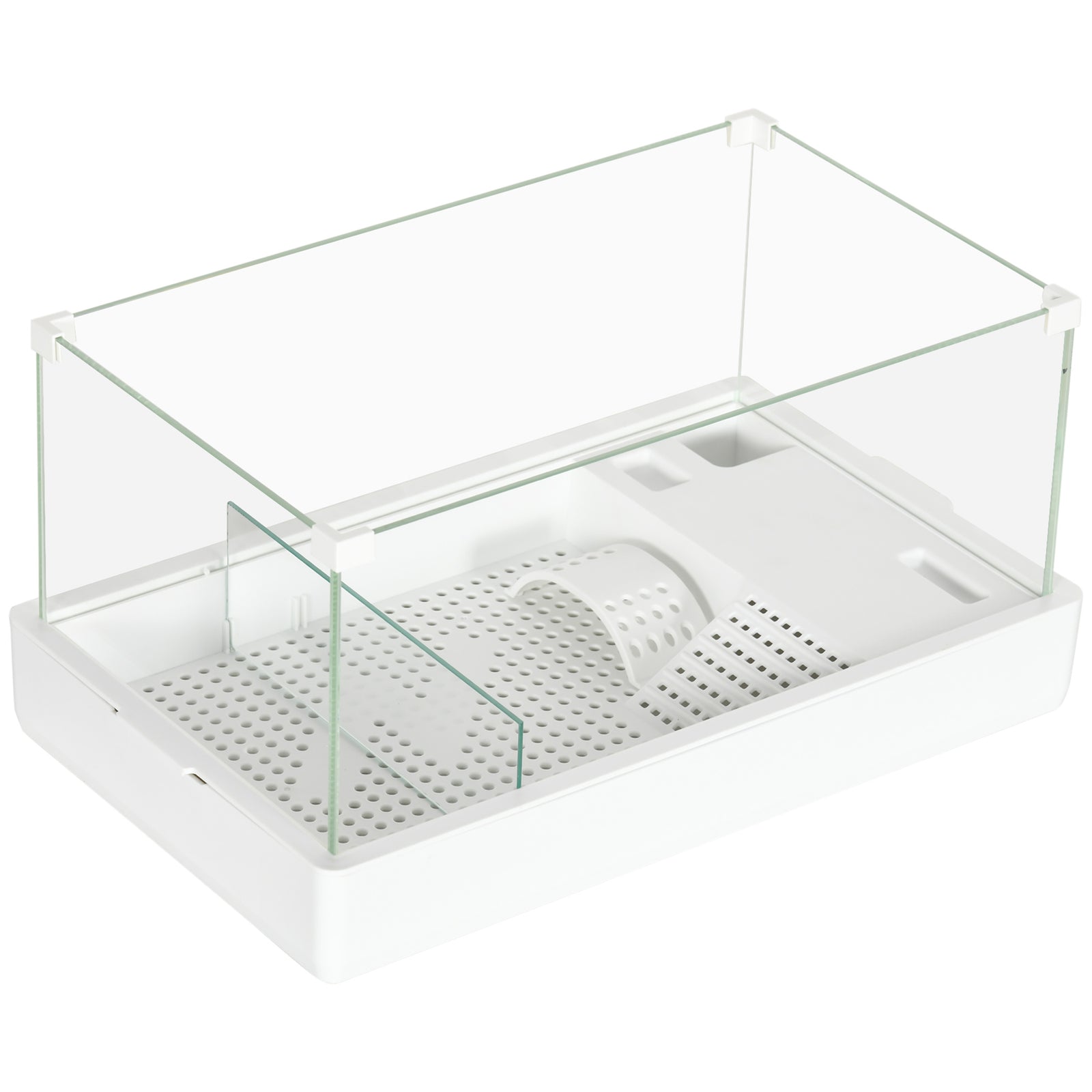 Turtle Tank, Glass Tank W/ Basking Platform, Reptile Habitat
