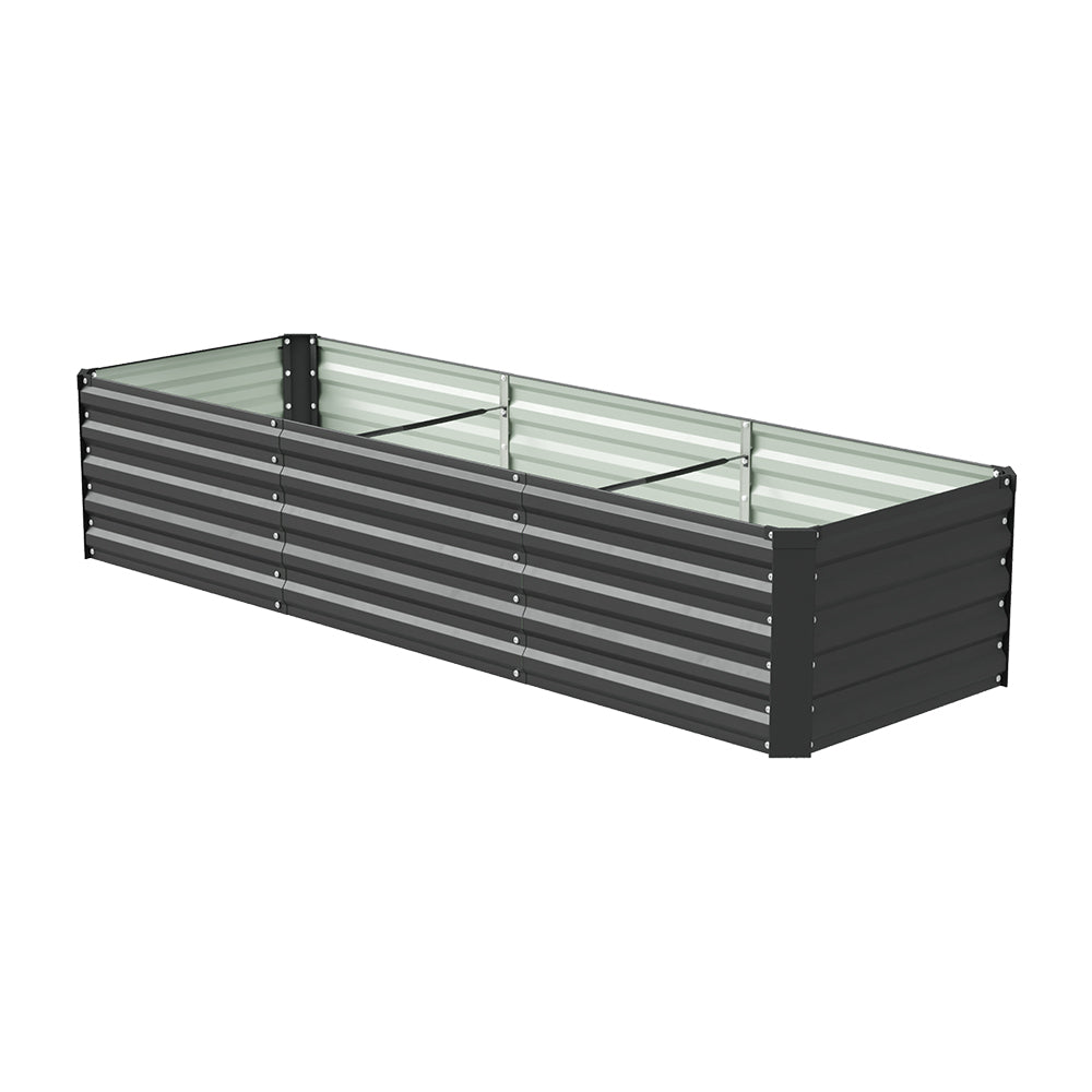 Rectangular Garden Bed – Durable Steel Planter With Safe Edges, 240cm W X 80cm D X 45cm H, Spacious Vegetable Growing Area