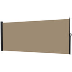 Retractable Side Awning, Garden Divider | Medium | Khaki