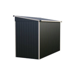 8x4 Ft Outdoor Metal Storage Shed with Pent Roof with Dual-Direction Access Doors & Adjustable Shelves, Weather-Resistant Garden Tool Storage House