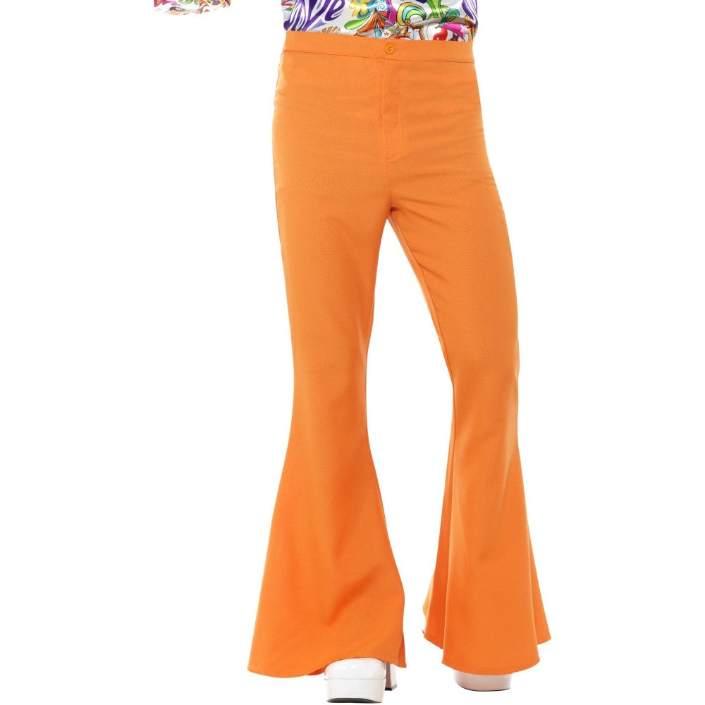 Flared Trousers, Mens | XL | Orange