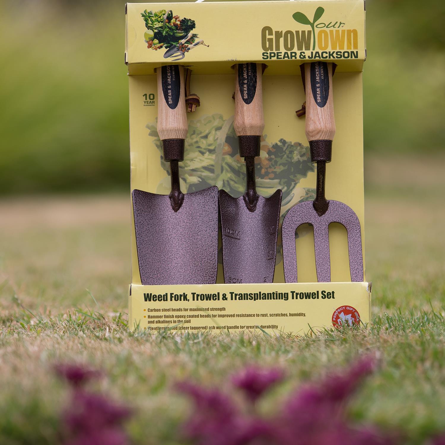 Gift Set Of Trowels And Weed Fork, Elements Garden Hand Tools