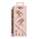 Bass Enhancement One-touch Remote, Stereo Earphones | Pink
