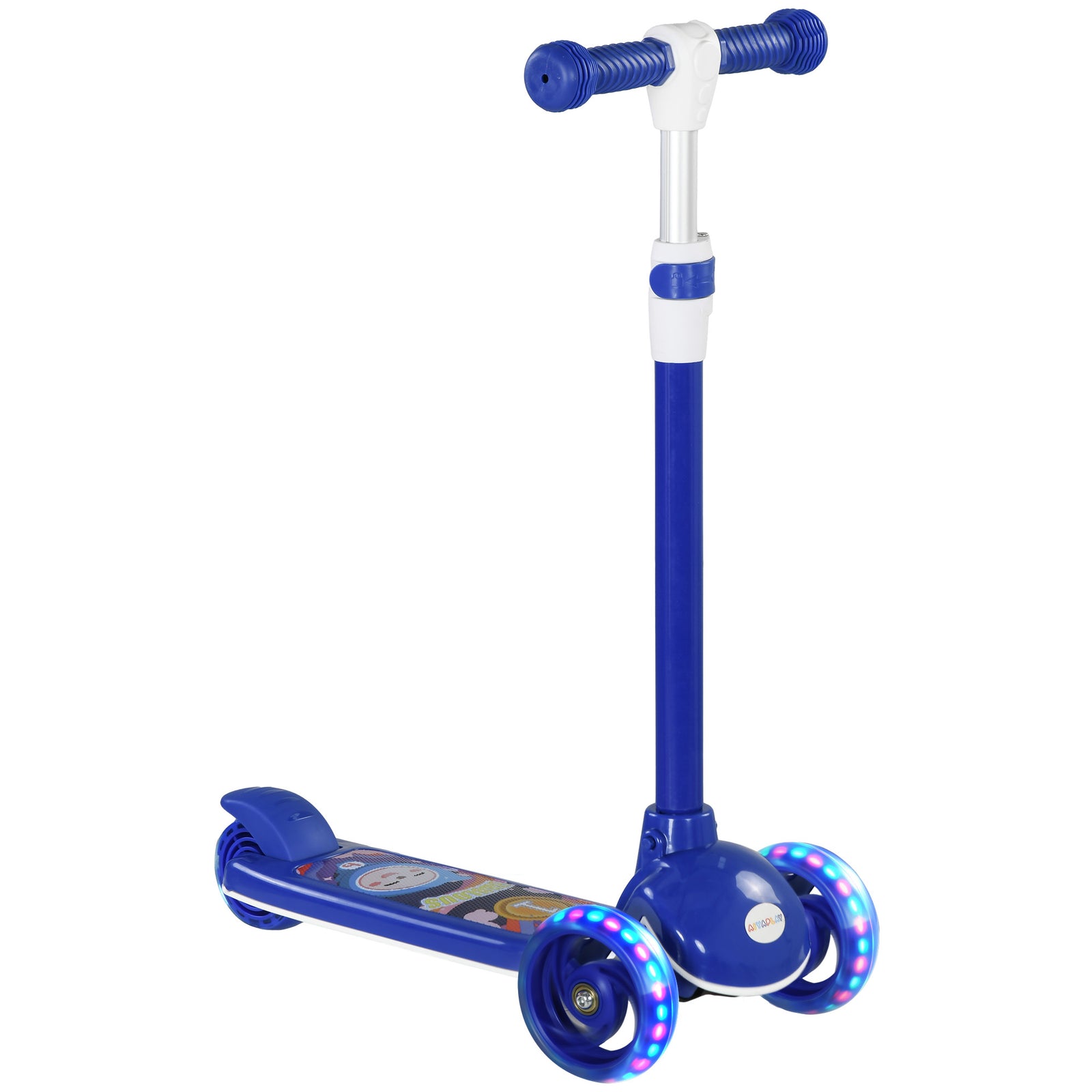 Kids 3 Wheel Scooter For 2-6 Years Old W/ Adjustable Height | Blue