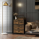 Bedroom Chest Of Drawers 4/5/6/7 Drawer Dresser W/ Shelf | Small | Brown