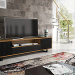 Blackridge Tv Unit 200cm - Fluted Design | Oak