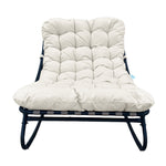 Solace Outdoor Rocking Chair And Stool | One Size | Beige