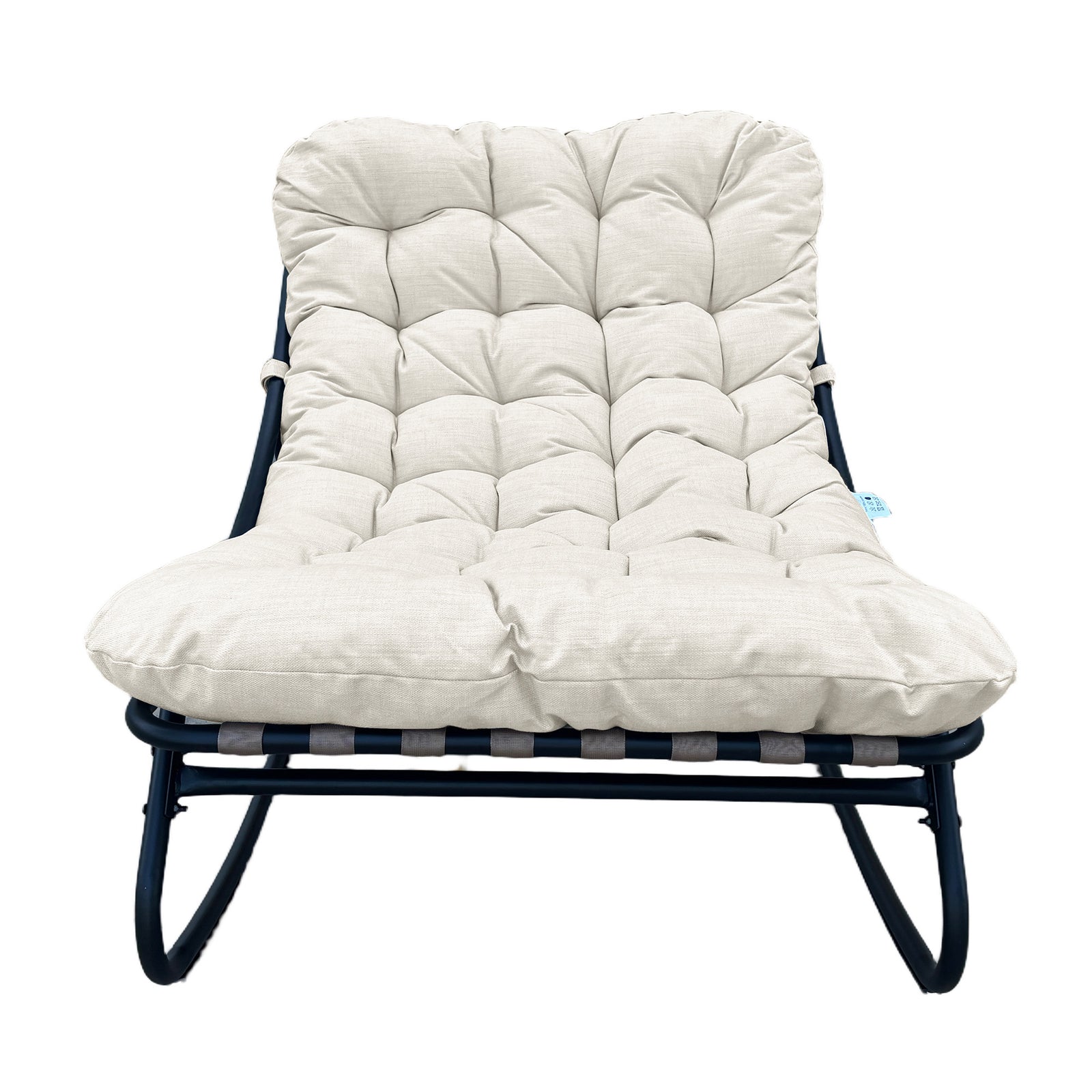 Solace Outdoor Rocking Chair And Stool | One Size | Beige
