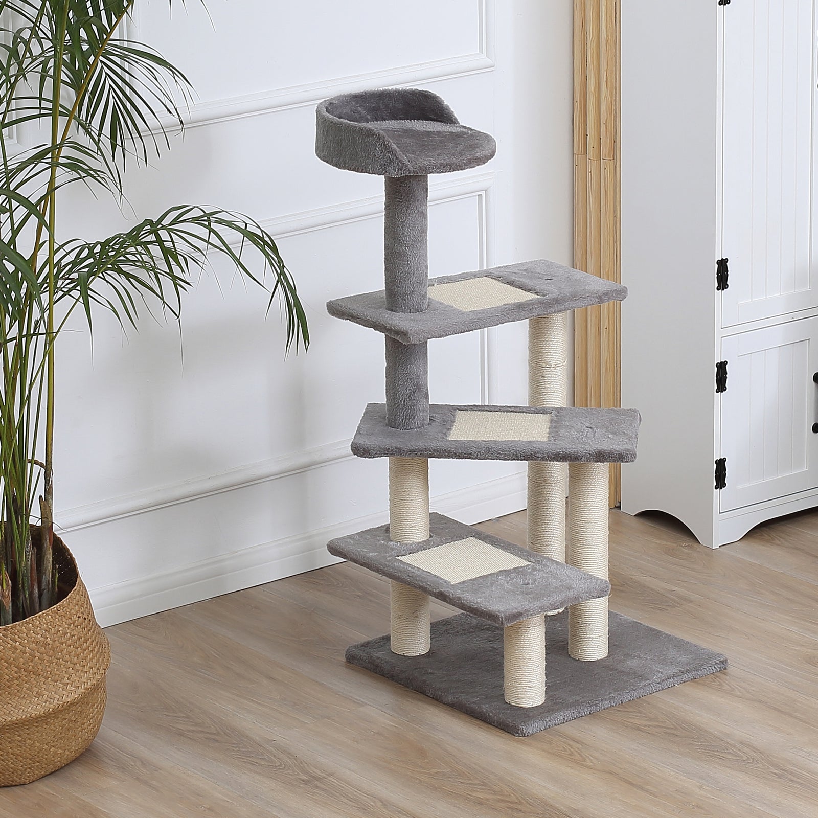 Cat Tree Activity Center Kitten Climbing Tower Scratching Post Plush