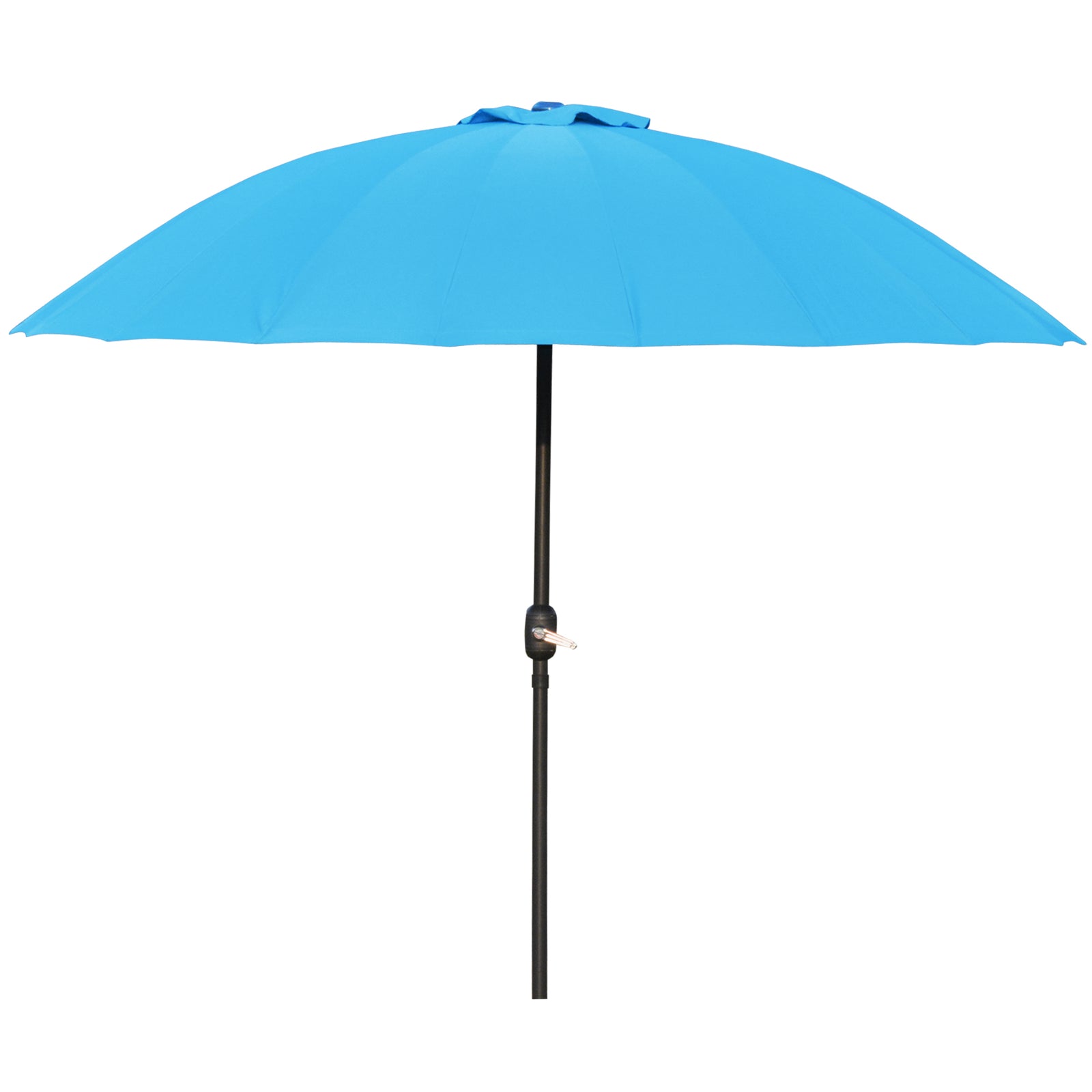 2.5m Curved Parasol With Metal Pole | Blue