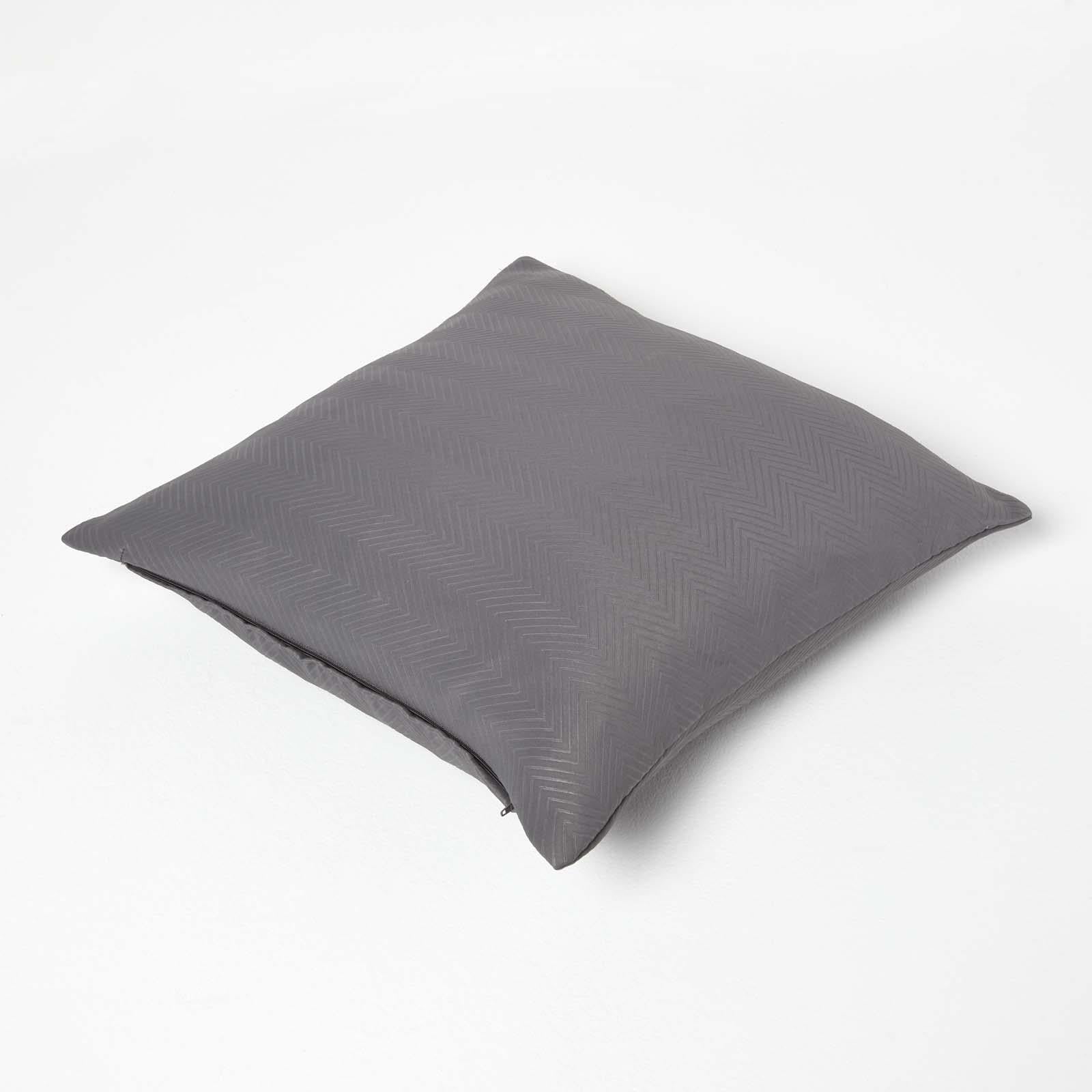 Herringbone Chevron Cushion Cover | 45cm x 45cm | Dark Grey