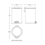 Bathroom Bin 5l, Pedal, Soft-close, Matt Black, Architect Collection