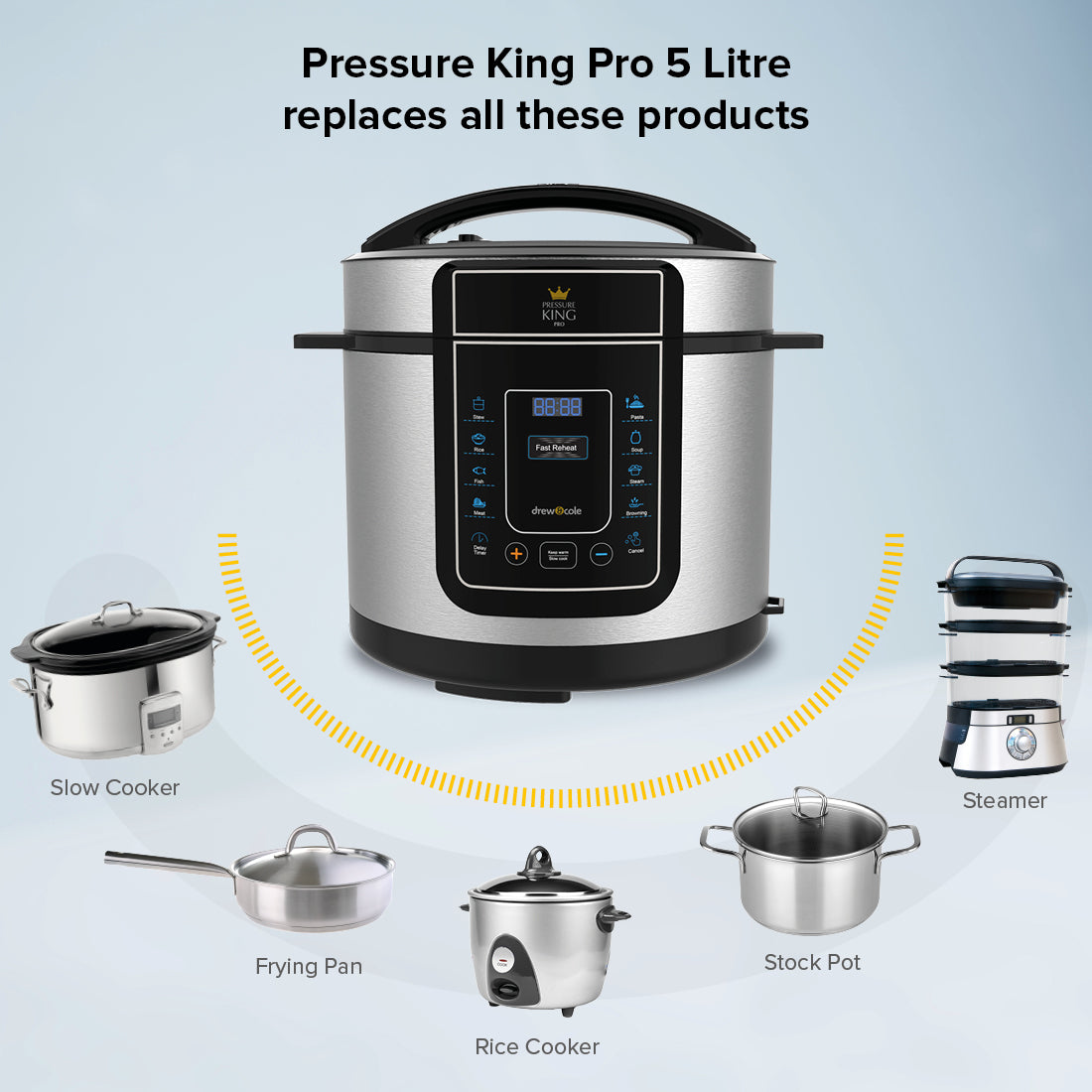 Pressure King Pro - 12-in-1 5l Digital Pressure Cooker | 5l | Black