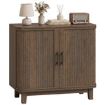 Sideboard With 2 Curved Doors And Adjustable Shelf | Brown