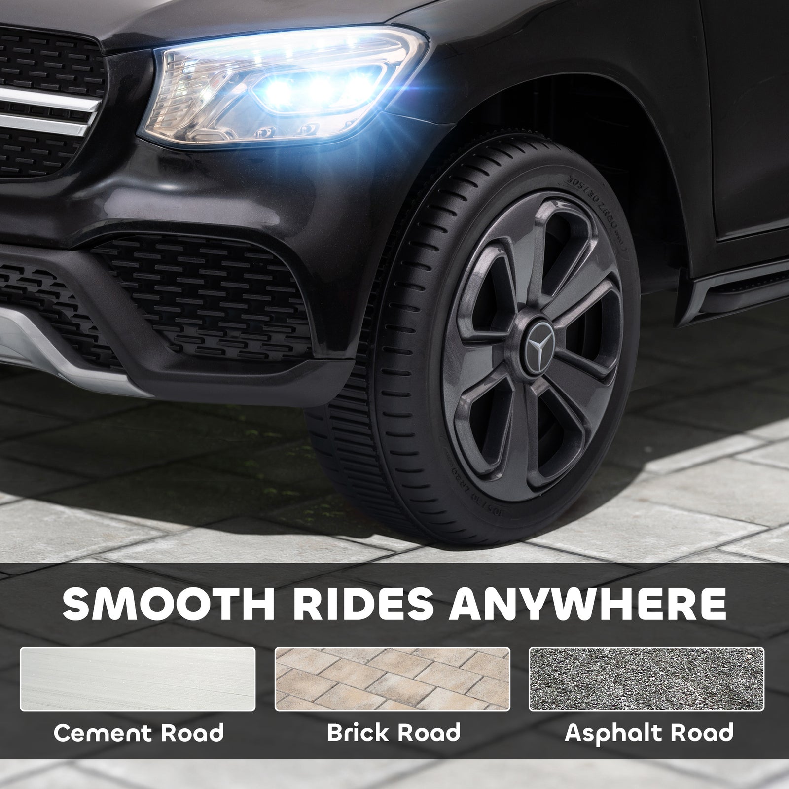 Mercedes-benz Glc Licensed Kids Ride On Car With Remote | Black