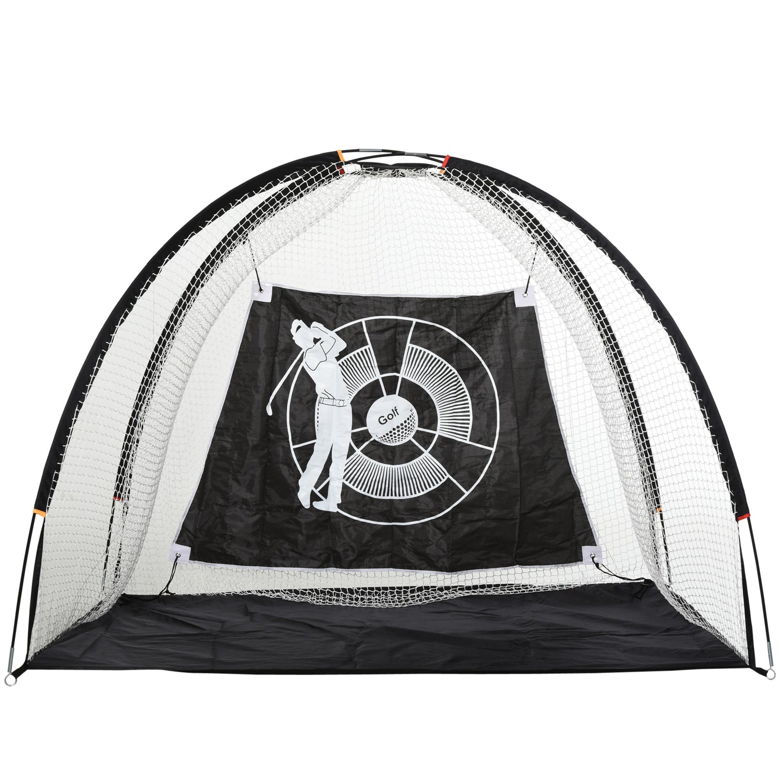 2m Golf Practice Net, Target Cloth, With Bag | Black