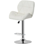 HOMCOM Modern Bar Stool Metal Base Pu Dining Chair