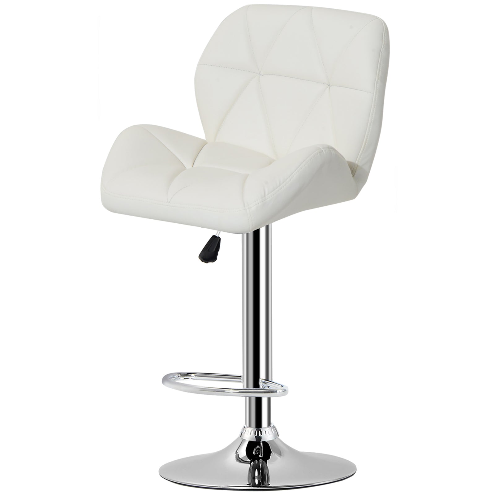 HOMCOM Modern Bar Stool Metal Base Pu Dining Chair