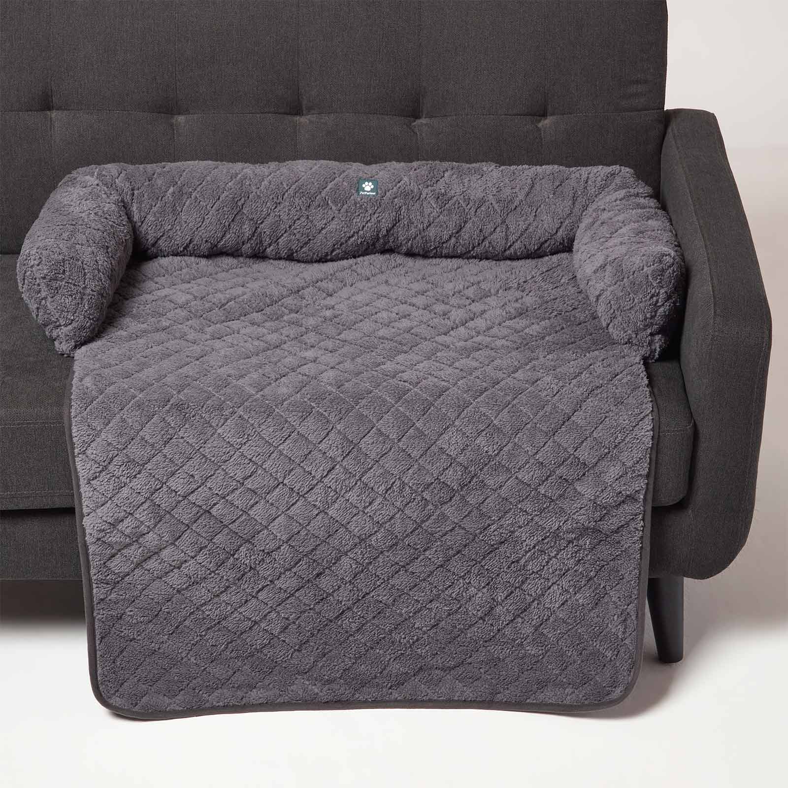 HOMESCAPES Dark Grey Sofa Pet Bed Protector