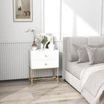 Modern Bedside Table With 2 Drawers For Bedroom