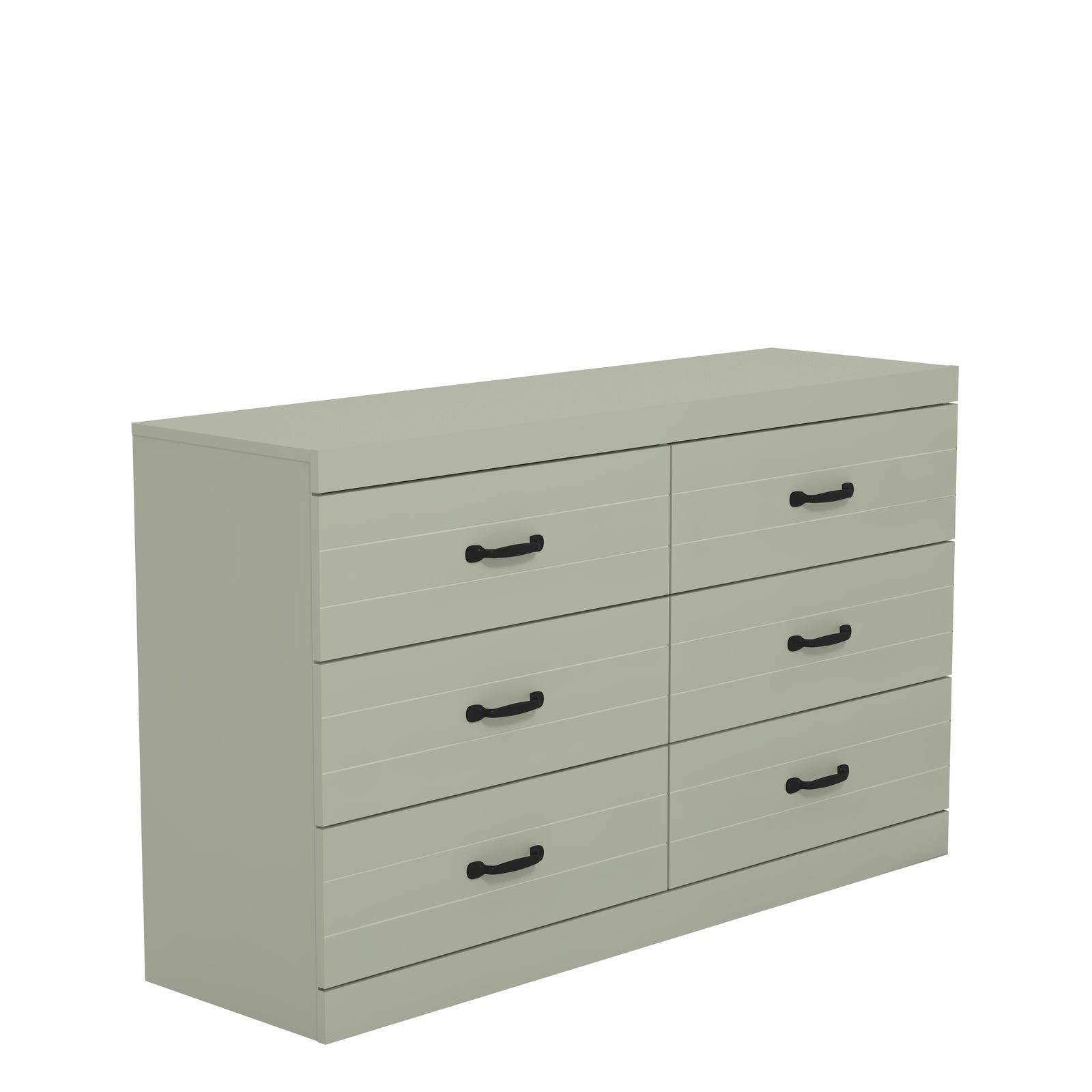 3+3 Drawer Chest - Storage Dresser For Bedroom | Green