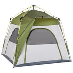 3 Man Pop Up Tent Automatic Camping Backpacking Dome Shelter | Green