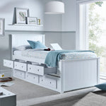 Bedmaster Zarra White 3 Drawer Storage Guest Bed With Spring Mattress