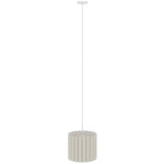 Linen Pendant Light, E27 Lampshade For Living Room, Bedroom | One Size | White