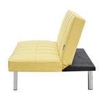 Britney Linen Sofa Bed 3 Seater | Yellow