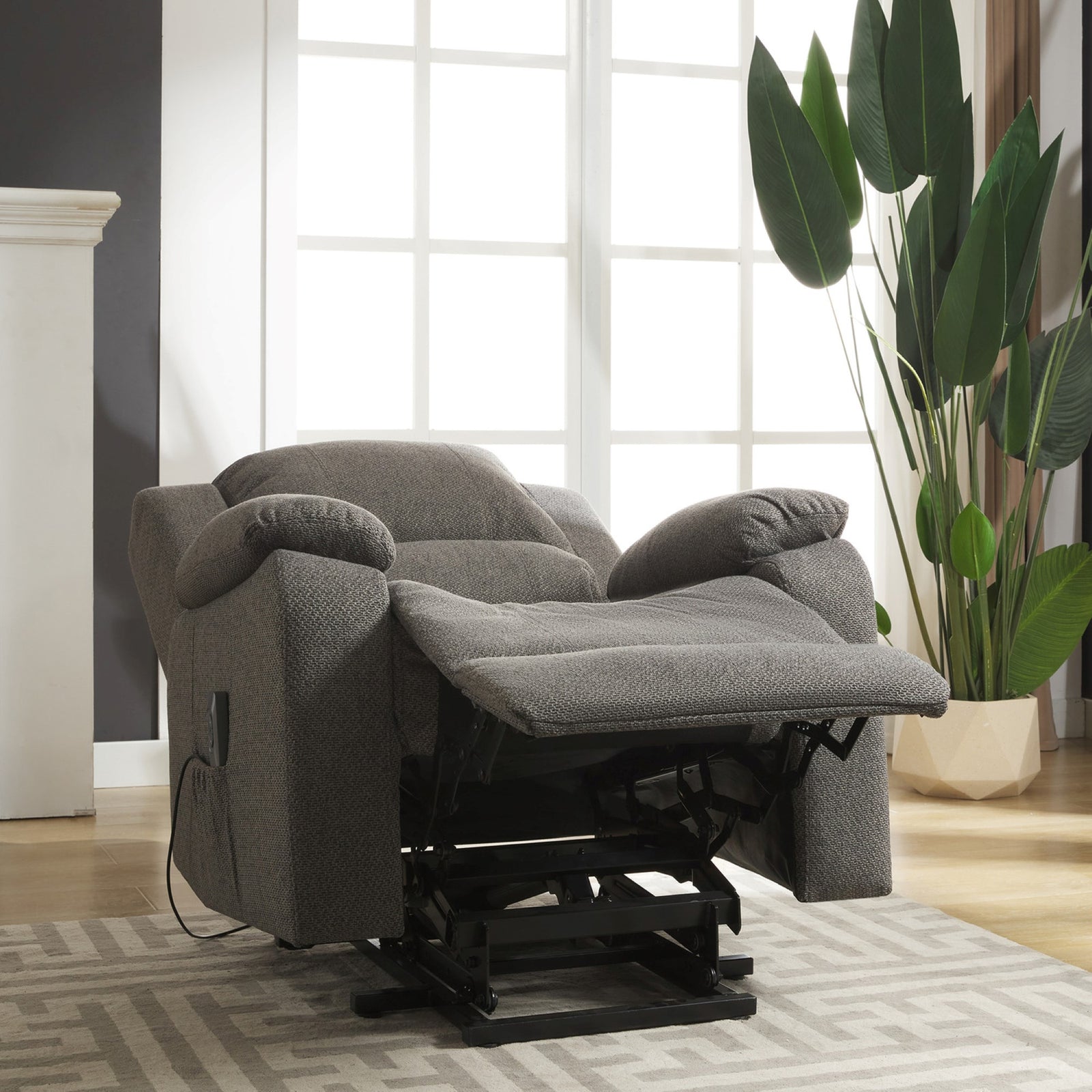 Marldon Electric Riser Recliner With Massage And Heat | Dark Grey
