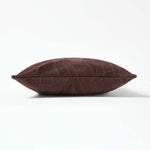 Real Leather Suede Cushion With Feather Filling | 45cm x 45cm | Chocolate