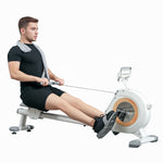 16-level Magnetic Rowing Machine W/ Lcd Monitor | White