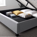 Brandon Fabric Ottoman Bed | King | Grey