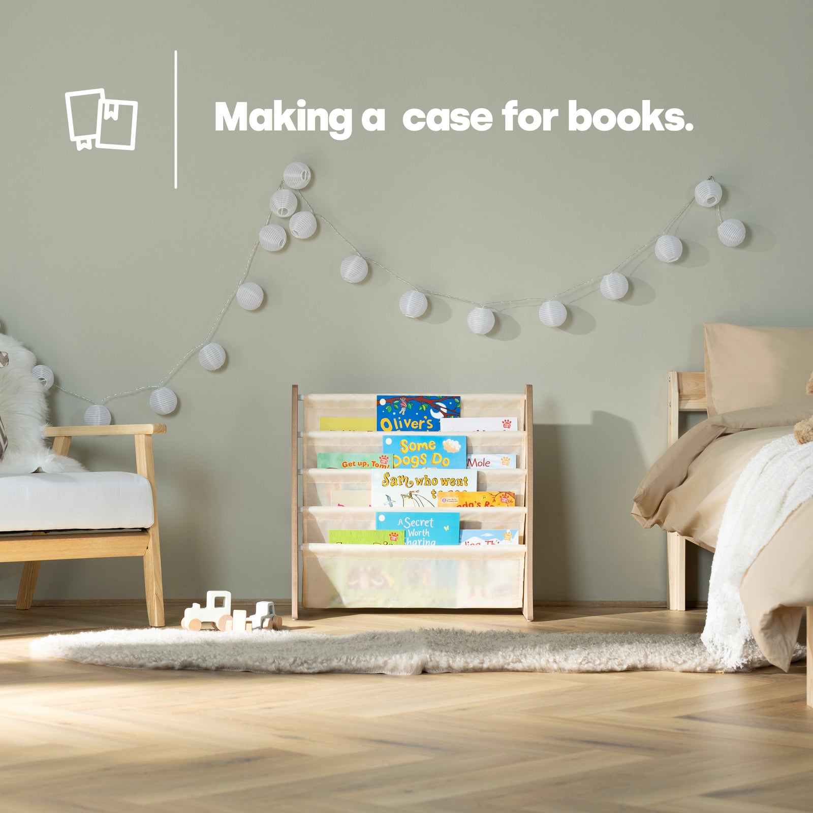Childrens Bookcase - Cream