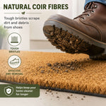 Natural Coconut Coir Plain Door Mat | 100cm x 100cm | Brown