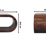 Amaya Solid Wood Coffee Table In Chocolate Brown Finish
