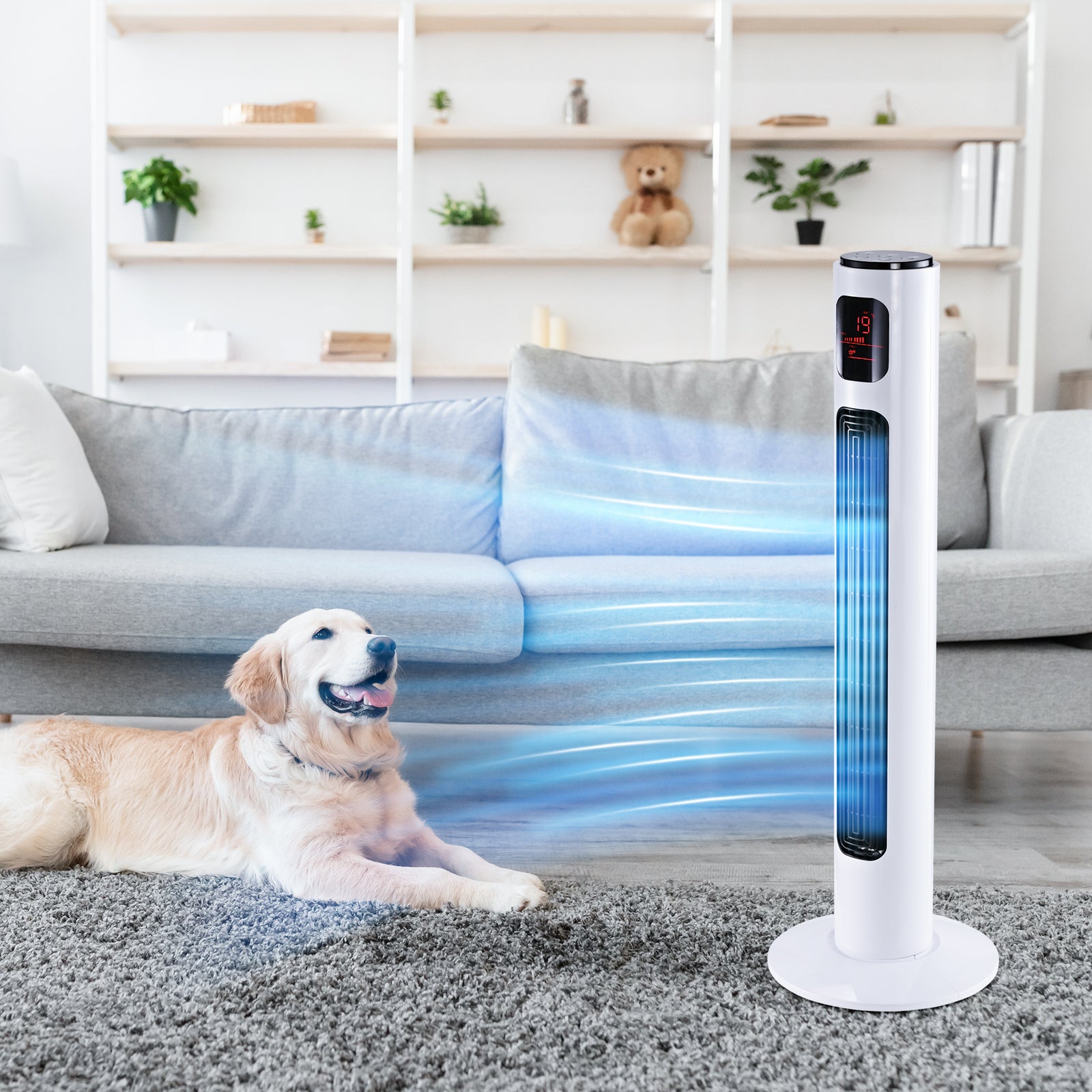 38 Inch Tower Fan With 70° Oscillation 3 Speed And 3 Mode | One Size | White
