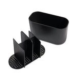 Recycled Large Bathroom Caddy - Six compartments -  Easy to clear removable parts - Made in the UK | Graphite Black