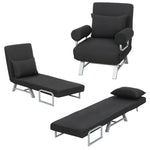 Single Sofa Bed, 3-in-1 Convertible Folding Chair Bed | Black