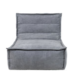 Otto Cord Lounger Set Of 3 Bean Bag Chair, Charcoal Grey